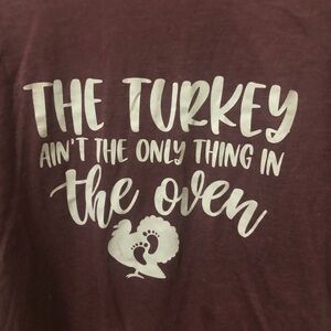 Maroon Thanksgiving Maternity Top size L (Worn Once)
